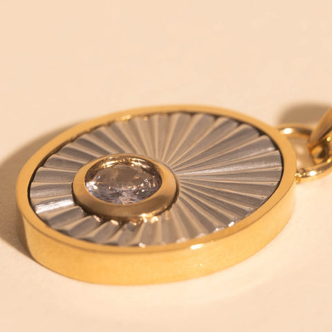 June Birthstone Necklace Charm