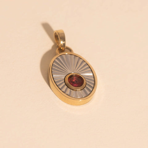 July Birthstone Necklace Charm