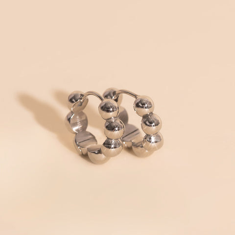 Bubble Chunky Rounded Huggie Hoop Earrings