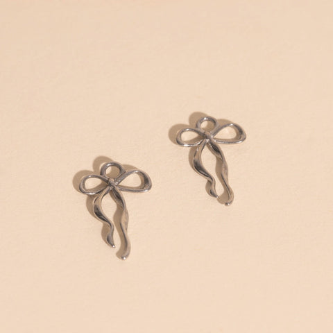 Dainty Bow Huggie Hoop Charms