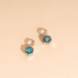 March Birthstone Huggie Hoop Charms