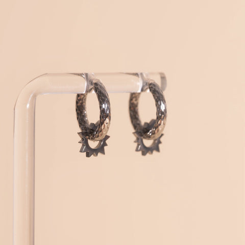 Sunburst Huggie Hoop Charms