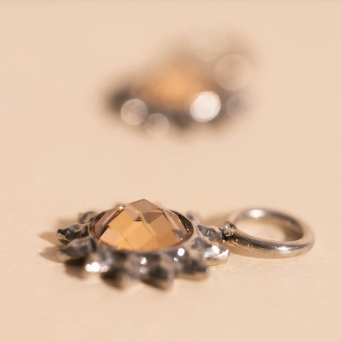 Sun Huggie Hoop Charms