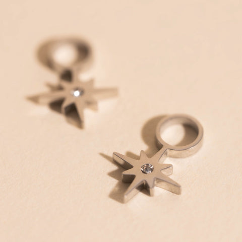 Mini Starburst Huggie Hoop Charms
