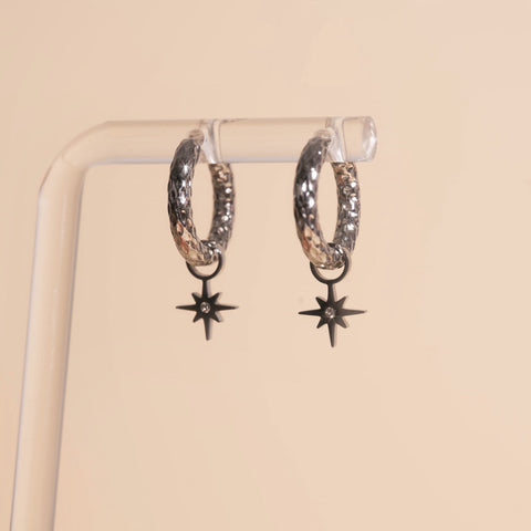 Mini Starburst Huggie Hoop Charms