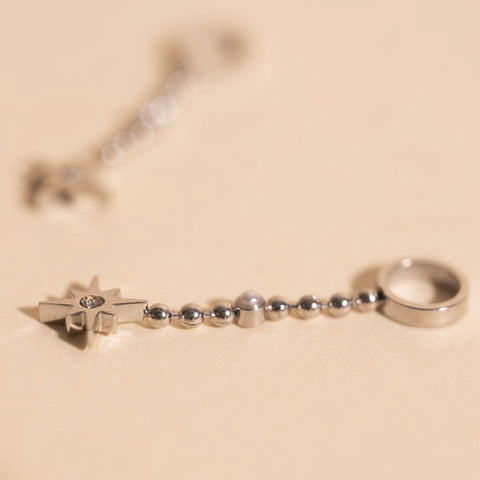 Dangle Starburst Huggie Hoop Charms