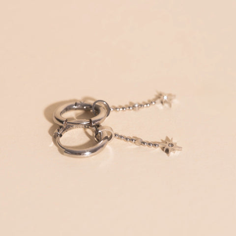 Dangle Starburst Huggie Hoop Charms