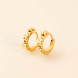 Daisy 3D Huggie Hoop Earrings