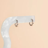 Squiggly Rounded Huggie Hoop Earrings