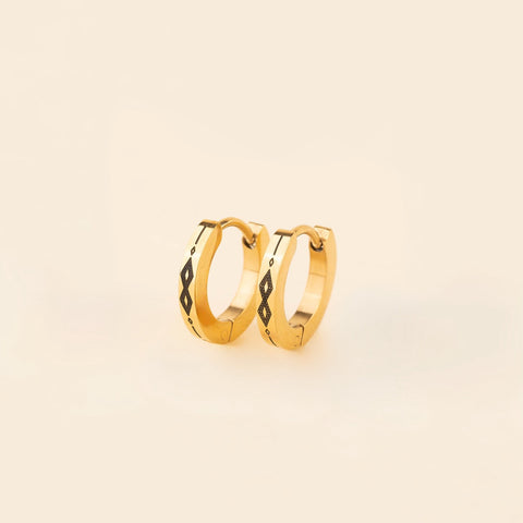 Southwest Huggie Hoop Earrings