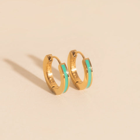 Color Huggie Hoop Earrings