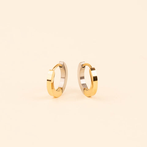 Split Metal Huggie Hoop Earrings