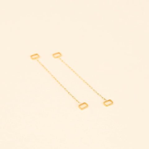 Paperclip Chain Huggie Hoop Chains