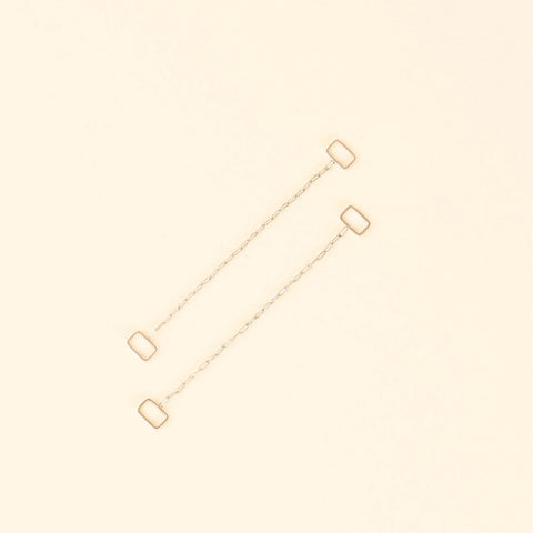 Paperclip Chain Huggie Hoop Chains