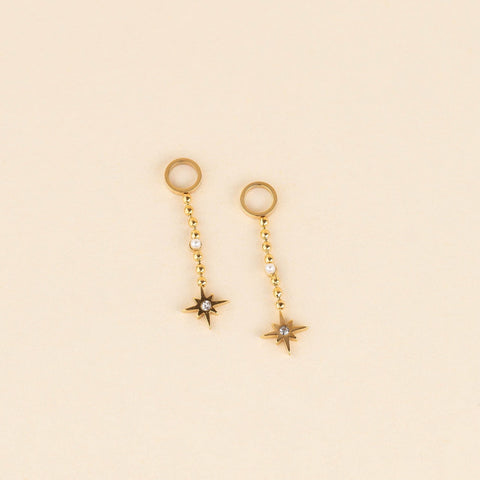 Dangle Starburst Huggie Hoop Charms