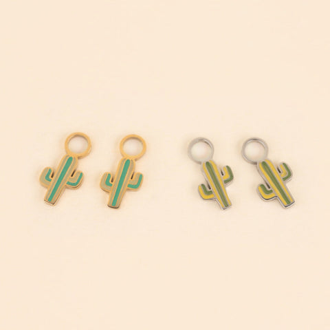Cactus Huggie Hoop Charms