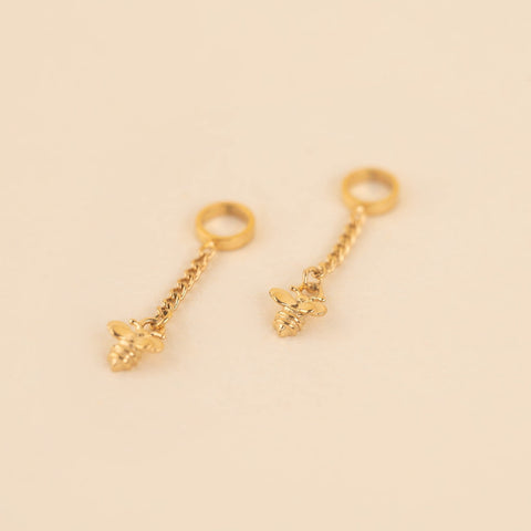 Mini Bumble Bee Huggie Hoop Charms