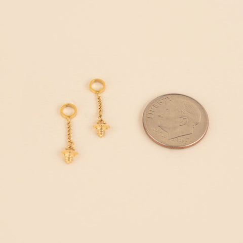 Mini Bumble Bee Huggie Hoop Charms