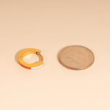 Split Color Huggie Hoop Earrings