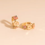 Bloom Trio 3D Huggie Hoop Earrings