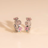 Bloom Trio 3D Huggie Hoop Earrings