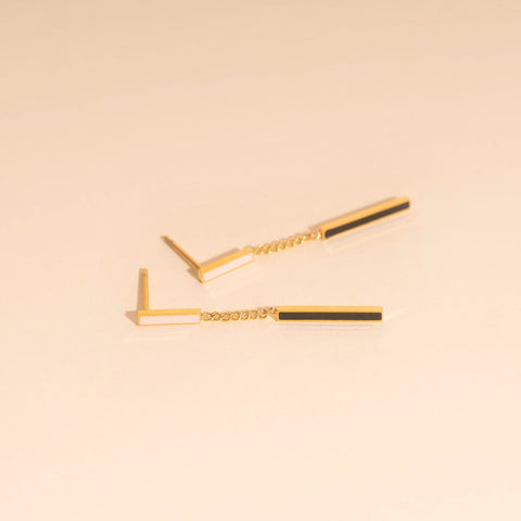 Bar Dangle Stud Earrings