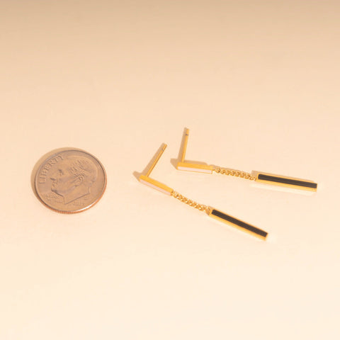 Bar Dangle Stud Earrings