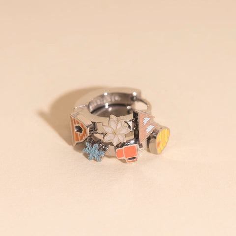 Utah 3D Huggie Hoop Earrings