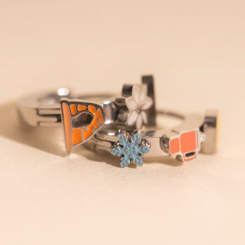 Utah 3D Huggie Hoop Earrings