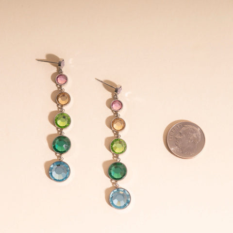 Colorfall Gem Stud Earrings