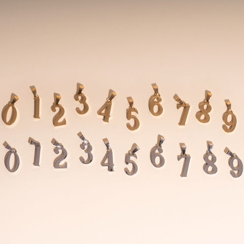 Number Necklace Charm (Single)