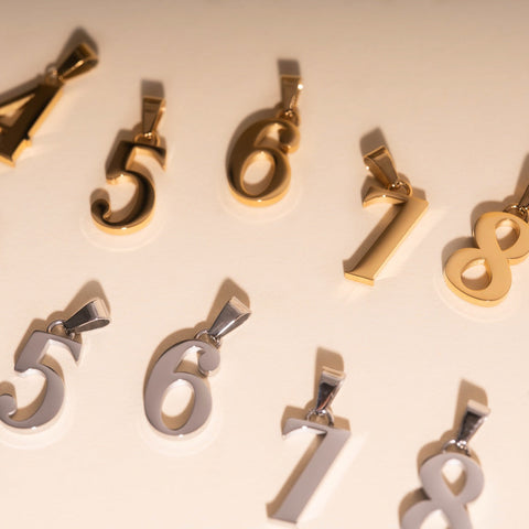 Number Necklace Charm (Single)