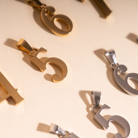 Number Necklace Charm (Single)
