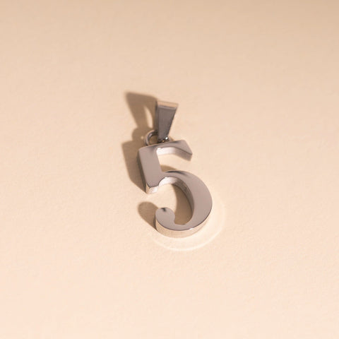 Number Necklace Charm (Single)