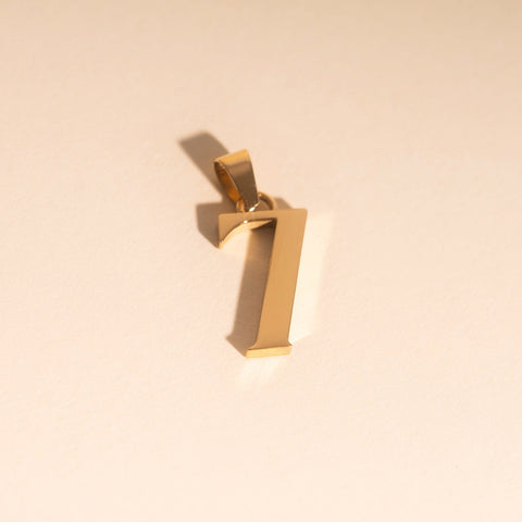 Number Necklace Charm (Single)