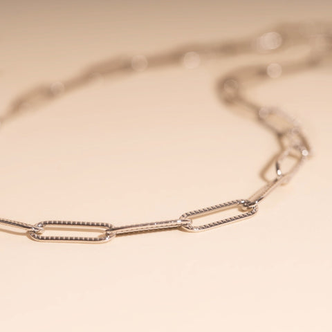 Textured Paperclip Necklace