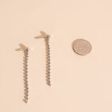 Crystal Bead Chain Stud Earrings