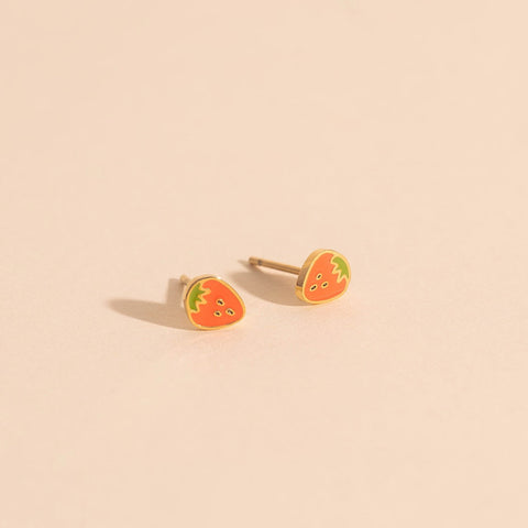 Mini Strawberry Stud Earrings