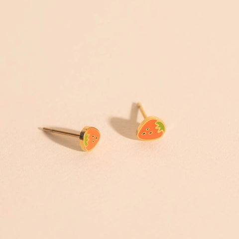 Mini Strawberry Stud Earrings