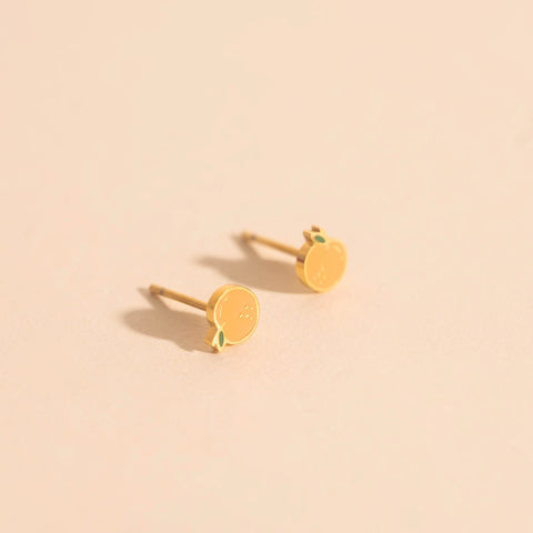 Mini Peach Stud Earrings