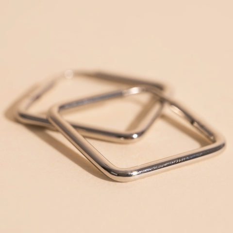 Diamond Rounded Huggie Hoop Earrings