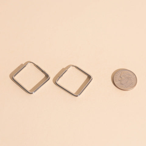 Diamond Rounded Huggie Hoop Earrings