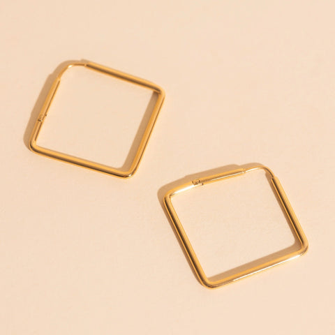 Diamond Rounded Huggie Hoop Earrings