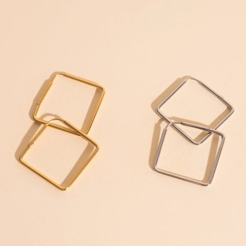 Diamond Rounded Huggie Hoop Earrings