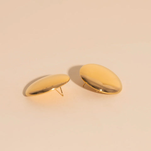 Jumbo Button Stud Earrings