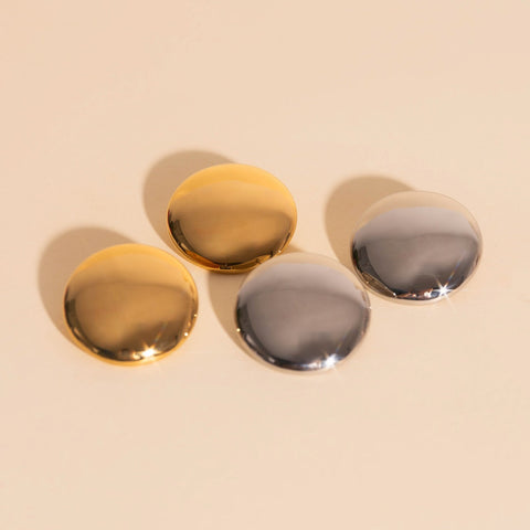 Jumbo Button Stud Earrings