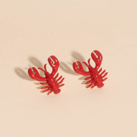 Red Lobster Stud Earrings