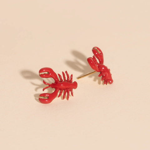 Red Lobster Stud Earrings