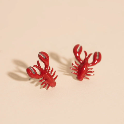 Red Lobster Stud Earrings