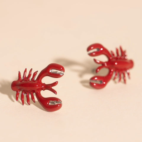 Red Lobster Stud Earrings